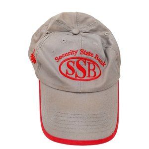 Security State Bank Cap Crusader Knight Hat Adjustable Gray